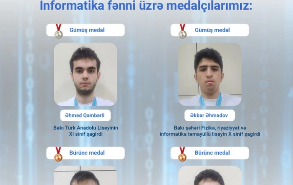 Azərbaycan məktəbliləri beynəlxalq olimpiadada 10 medal qazanıblar