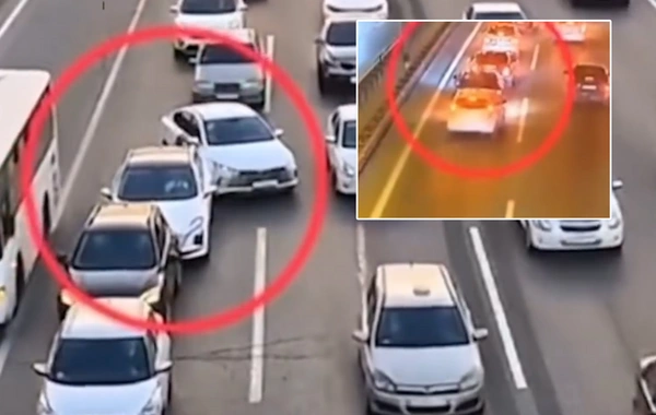 Bakıda ara məsafəsi saxlamayan sürücü qəzaya səbəb oldu