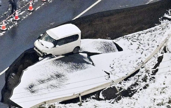 Мощное землетрясение в Японии вызвало сдвиг земной коры