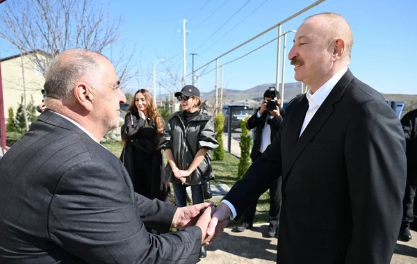 Президент Ильхам Алиев ознакомился с работами, проделанными в селе Ходжавенд