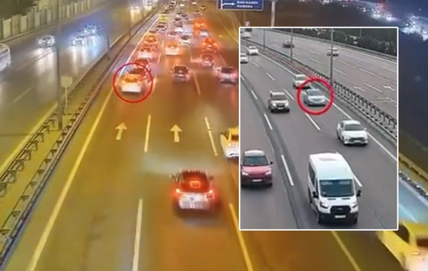 Bakıda ara məsafəsini qorumayan sürücülərin törətdiyi qəzalar - GÖRÜNTÜLƏR