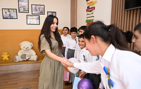 Heydər Əliyev Fondunun vitse-prezidenti Leyla Əliyeva Lənkəranda internat məktəbində olub