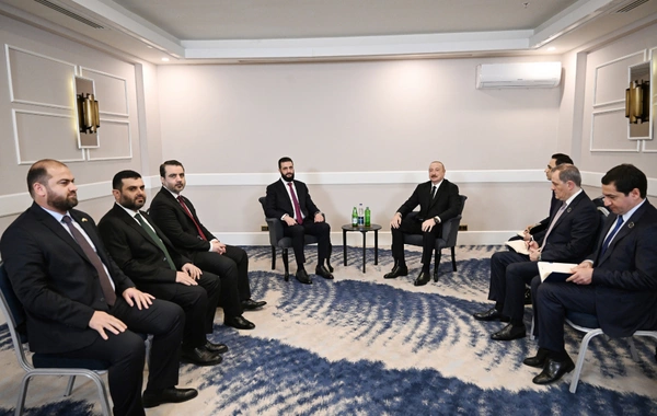 Prezident İlham Əliyevin Antalyada Suriyanın keçid dövrü Prezidenti ilə görüşü olub