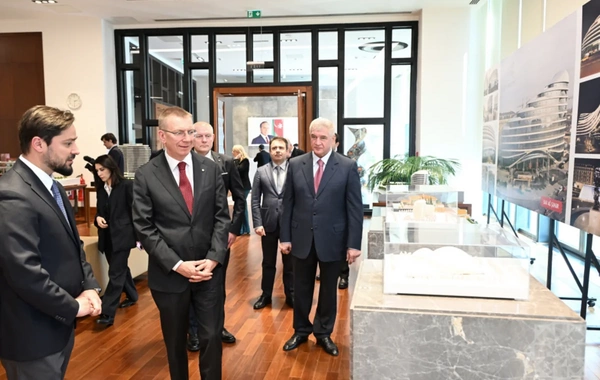 Latviya Prezidenti Edqars Rinkeviçs "Bakı Ağ Şəhər"də olub