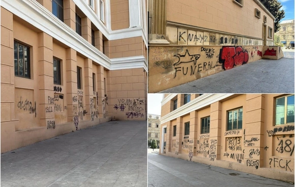 Nizami Kino Mərkəzinin divarlarına qraffiti çəkən şəxslərin kimliyi məlum olub