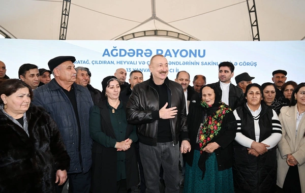 İlham Əliyev Ağdərədə Aşağı Oratağ, Çıldıran, Heyvalı və Çapar kəndlərinin sakinləri ilə görüşüb