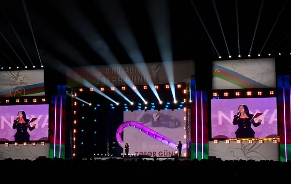 Gəncədə Zəfər Gününə həsr edilmiş konsert keçirilib, atəşfəşanlıq olub