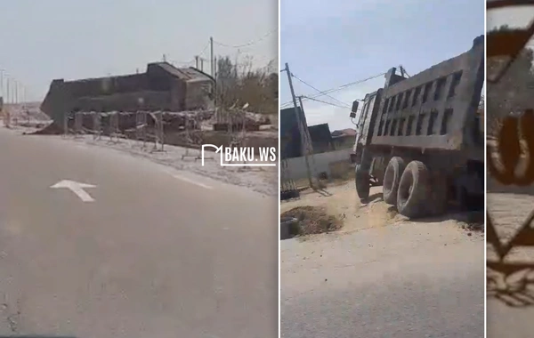 Novxanı-Pirşağı yolunda Shacman aşdı