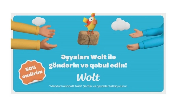 "Wolt" yeni "Packages" funksiyasını təqdim edir: indi əşyaları yemək sifarişi qədər asan göndərə bilərsiniz!