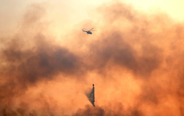 Meşə yanğınına müdaxilə edən helikopter qəzaya uğradı