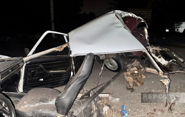 Samuxda ağır yol qəzası - Avtomobil iki hissəyə bölündü, xəsarət alan var