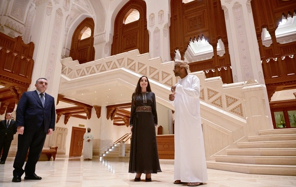 Leyla Əliyeva Maskatda Sultan Opera Evində olub