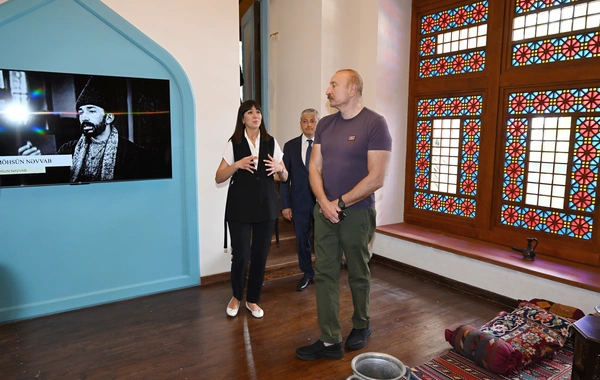 İlham Əliyev Şuşada "Sadıqcanın evi"nin bərpadan sonra açılışında iştirak edib