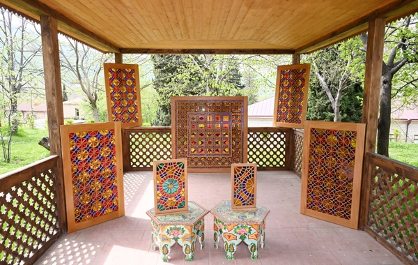 Leyla Əliyeva və Arzu Əliyeva Şəkidə tarixi-memarlıq abidələrinin bərpadan sonra açılışında iştirak ediblər