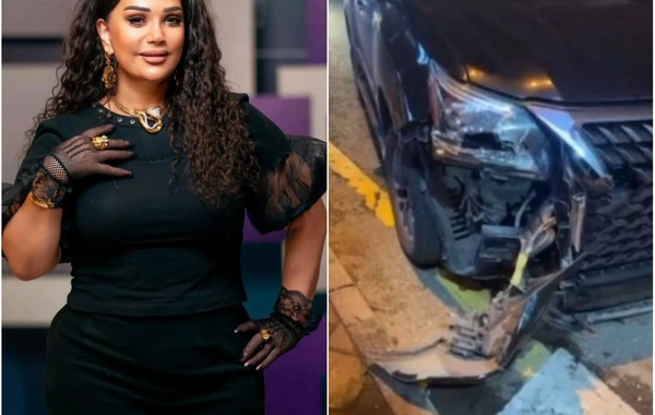 Mənzurə Musayeva avtomobil qəzası keçirdi - Hadisə yerindən GÖRÜNTÜLƏR