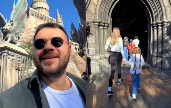 Emin Ağalarov ailəsi ilə Hollivudun "Universal studio"sında