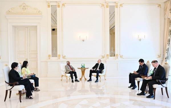 Prezident İlham Əliyev Mavriki Prezidenti ilə görüşüb