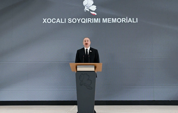 Prezident İlham Əliyev Xocalı Soyqırımı Memorialının açılışında iştirak edib