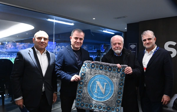 Ceyhun Bayramov Napoli - Qarabağ qarşılaşmasını stadiondan izləyib