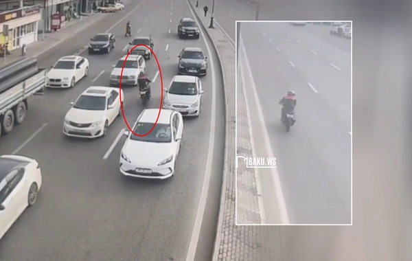Bakıda əks yola çıxaraq qaydaları pozan avtoxuliqan cəzalandırılıb