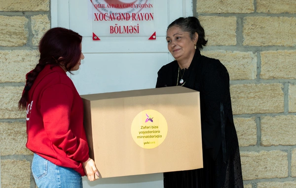Yelo Bank Xocavənddə yaşayan şəhid ailələrinə Zəfər sovqatı təqdim edib