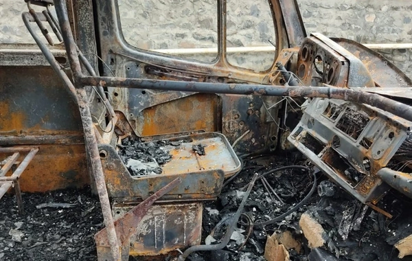 В Абшеронском районе сгорели сразу 4 автобуса