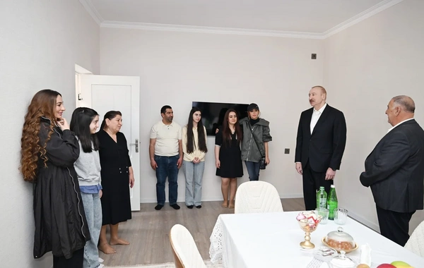 Президент Ильхам Алиев ознакомился с работами, проделанными в селе Ходжавенд