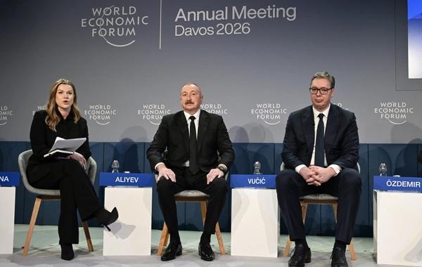 Prezident Davosda "Avrasiyanın iqtisadi özünəməxsusluğunun müəyyənləşdirilməsi" mövzusunda panel iclasında iştirak edib