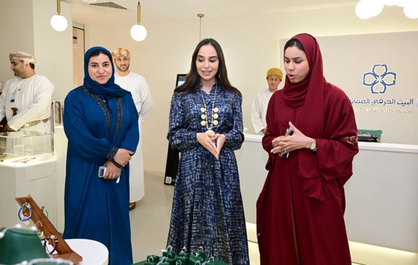 Leyla Əliyeva Maskatda Omanın Kiçik və Orta Müəssisələrin İnkişafı Qurumunun sədri ilə görüşüb