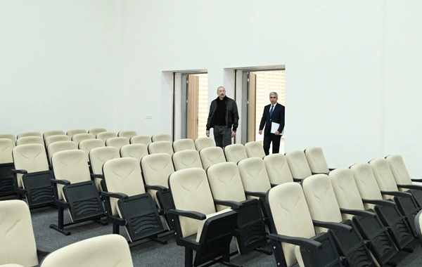 Prezident İlham Əliyev Şamaxı Avropa liseyinin yeni binasının açılışında iştirak edib