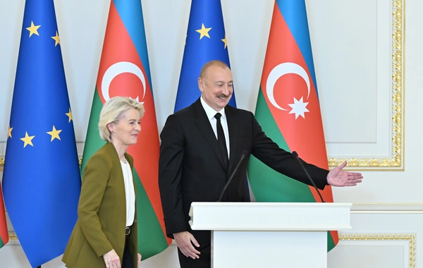 İlham Əliyev və Ursula fon der Lyayen mətbuata bəyanatlarla çıxış ediblər