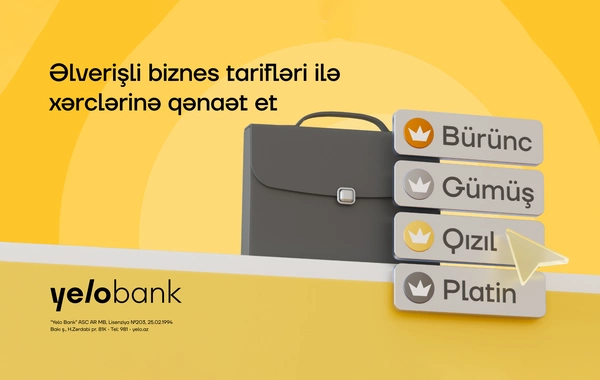 Yelo Bank-dan sahibkarlar üçün sərfəli tarif paketləri