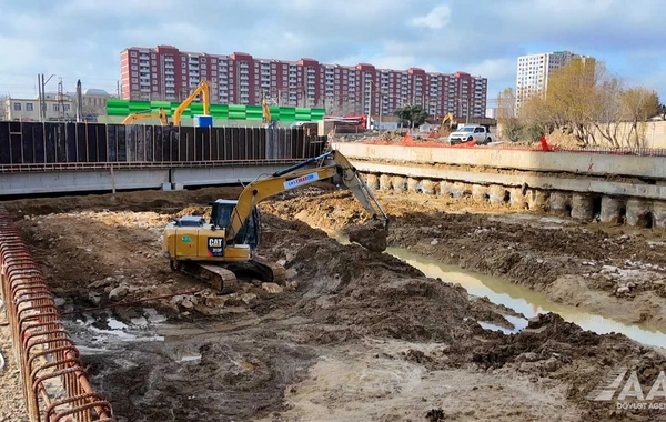 Bakıda yeni avtomobil yolunun tikintisi davam etdirilir