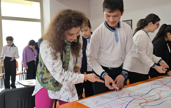 Leyla Əliyevanın təşəbbüsü ilə Yevlaxda uşaqlara ustad dərsləri keçirilib