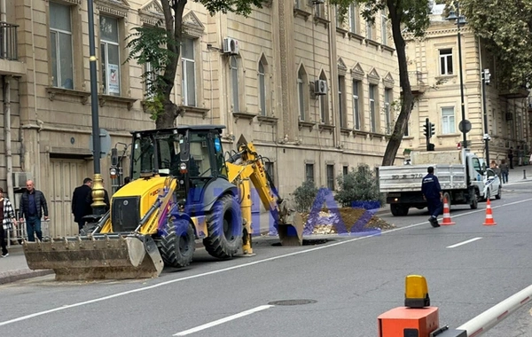 В центре Баку просела дорога