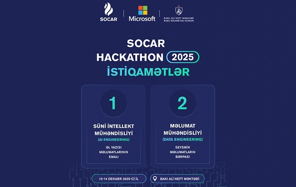 "SOCAR Hackathon 2025"in rəsmi tərəfdaşı məlum olub