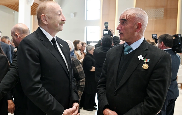 Prezident İlham Əliyev Xocalı Soyqırımı Memorialının açılışında iştirak edib
