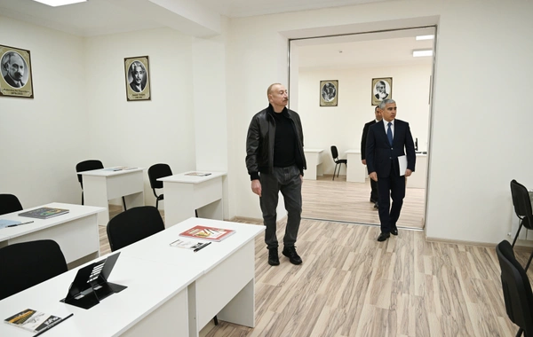 Prezident İlham Əliyev Şamaxı Avropa liseyinin yeni binasının açılışında iştirak edib