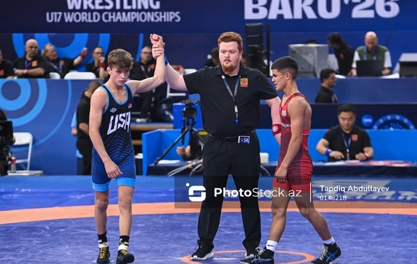 Huseyn Rzazade lost to an American wrestler in the second consolation round of the U-17 World Championship