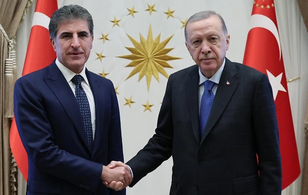 Ərdoğan İraq Kürdüstan regionunun rəhbəri ilə görüşüb