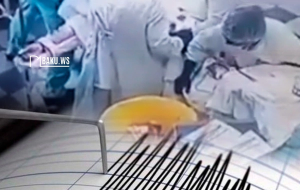 8,7 bal gücündə zəlzələ zamanı cərrahlar əməliyyatı dayandırmadılar - ANBAAN GÖRÜNTÜ