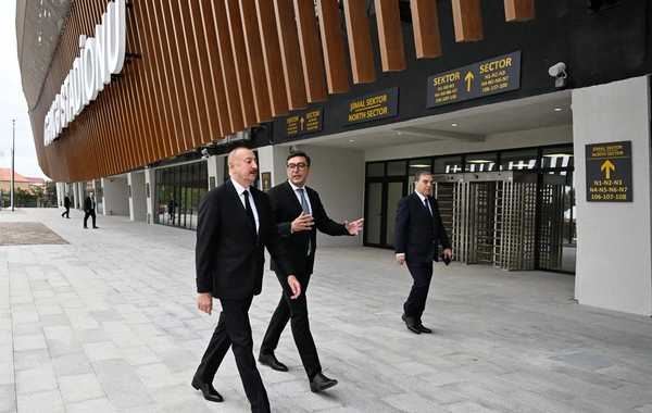 Prezident İlham Əliyev Gəncə Stadionunun açılışında iştirak edib