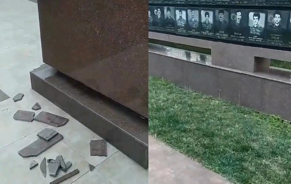 Вандализм в Гяндже: неизвестные повредили мемориал шехидам 44-дневной войны