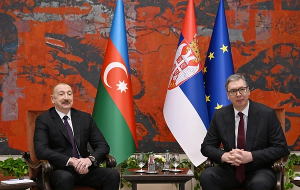 İlham Əliyevlə Aleksandar Vuçiç arasında ikitərəfli görüşü olub