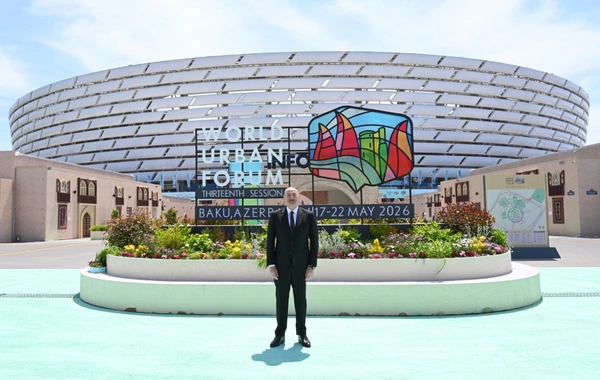 Prezident İlham Əliyev Bakı Olimpiya Stadionunun ərazisində WUF13 ilə bağlı görülən işlərlə tanış olub