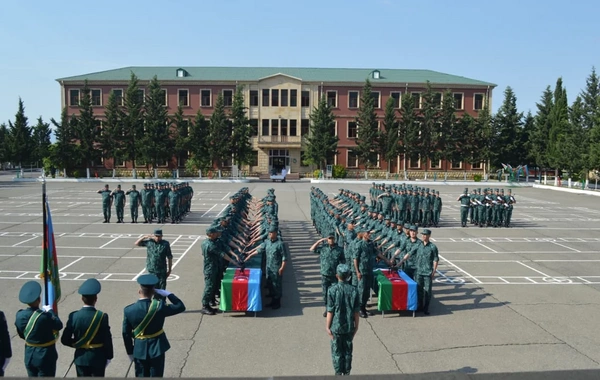 Gənc əsgərlərin andiçmə mərasimi keçirilib