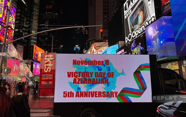 Nyu-Yorkun "Times" meydanında Zəfər Günü ilə bağlı məlumatlandırma aksiyası keçirilir