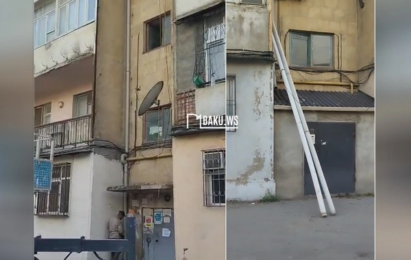 Təmir, yoxsa ŞOU? - Bakıda binaya qoyulan təzə boruları bir gün sonra niyə sökürlər?