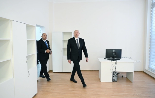 Ilham Aliyev familiarized himself with the conditions created in the administrative building in the village of Kengerli