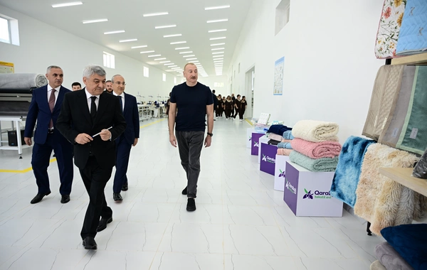 Xocalı şəhərində "Qarabağ Tekstil Evi" MMC istifadəyə verilib
